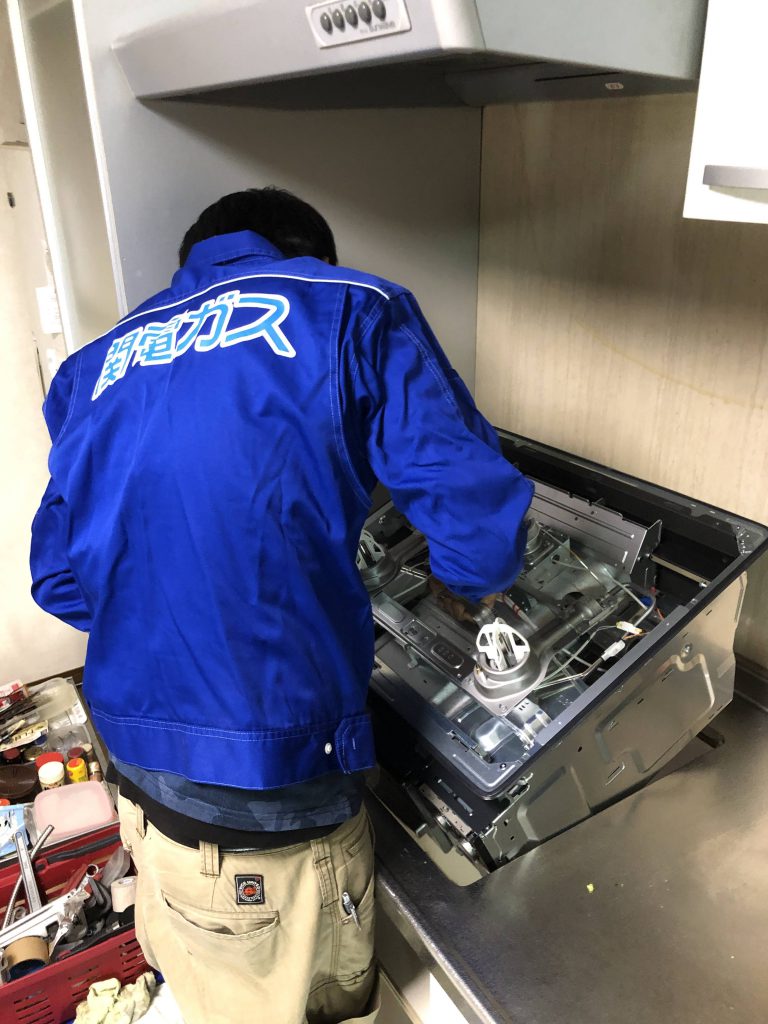 ビルトインガスコンロ取替工事