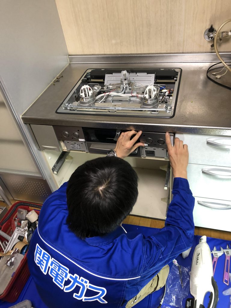 ビルトインガスコンロ取替工事